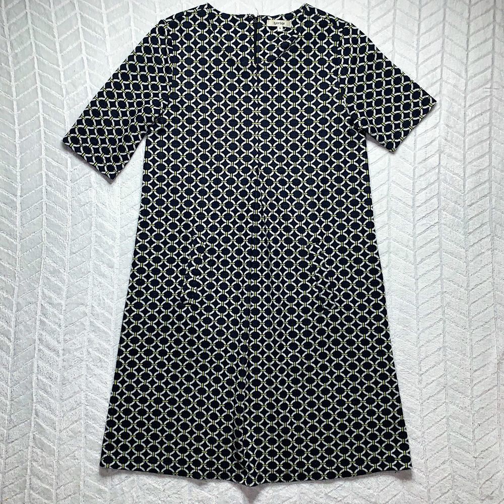 Tyler Boe Shift Dress Seamless Chain Pattern Sz S